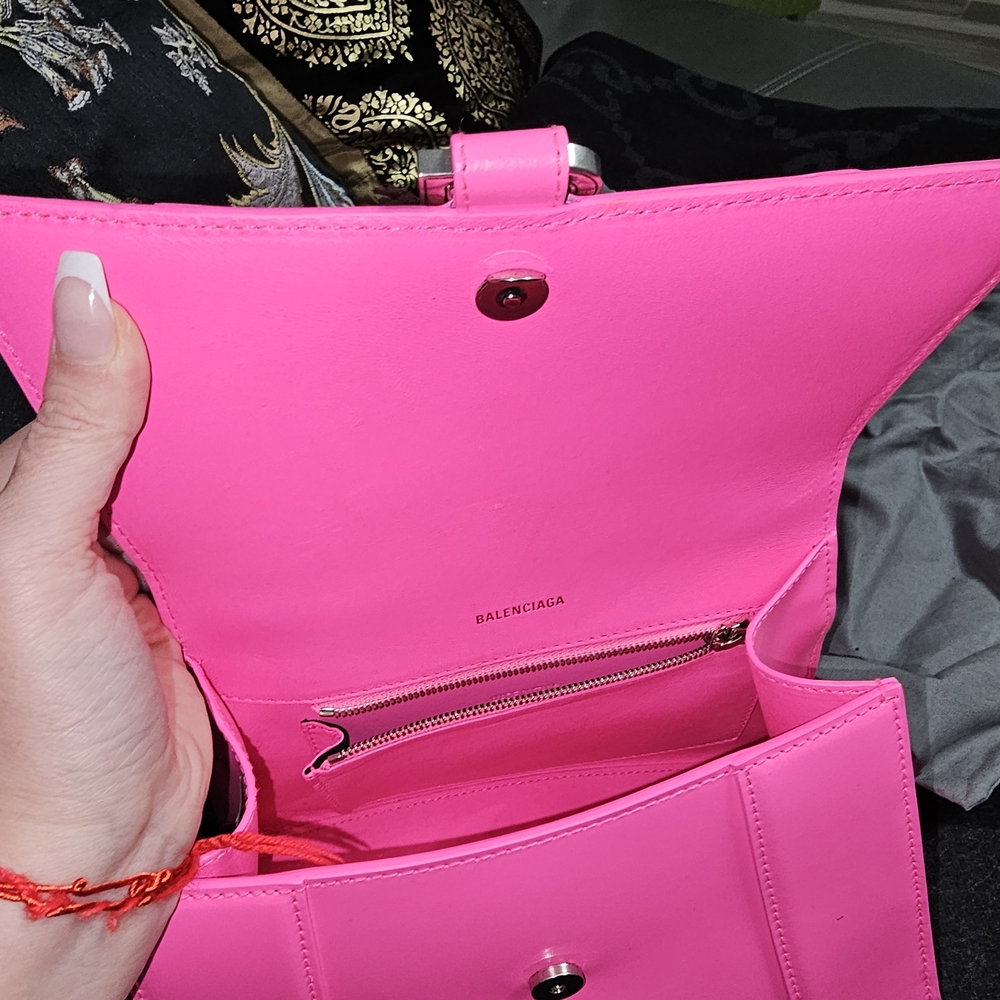 Balenciaga Hourglass XS 2 Way Hand Shoulder Bag Barbie Pink - Picture 3 of 10
